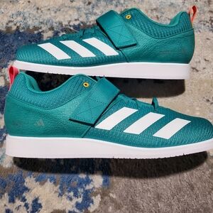 Adidas Powerlift 5 Weightlifting Shoes Mens Size 14 Teal Pink White JP9877 NWT